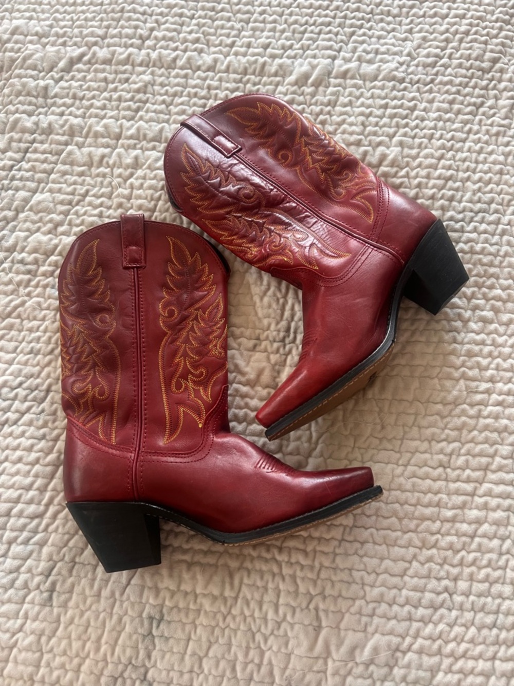 Laredo-Madison- Red Western Cowboy Boots